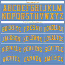 Load image into Gallery viewer, Custom Light Blue Gold Authentic Throwback Rib-Knit Baseball Jersey Shirt
