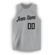 Load image into Gallery viewer, Custom Silver Gray Black Round Neck Basketball Jersey
