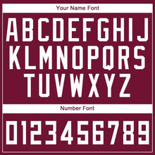 Load image into Gallery viewer, Custom Maroon White Round Neck Suit Basketball Jersey
