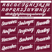 Load image into Gallery viewer, Custom Maroon White Round Neck Suit Basketball Jersey
