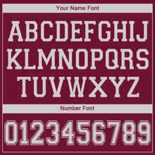 Load image into Gallery viewer, Custom Maroon White V-Neck Basketball Jersey
