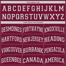 Load image into Gallery viewer, Custom Maroon White V-Neck Basketball Jersey
