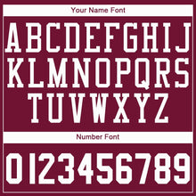 Load image into Gallery viewer, Custom Maroon White Round Neck Basketball Jersey
