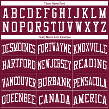 Load image into Gallery viewer, Custom Maroon White Round Neck Basketball Jersey
