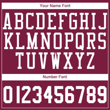 Load image into Gallery viewer, Custom Maroon White Round Neck Suit Basketball Jersey
