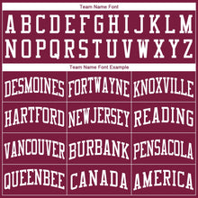 Load image into Gallery viewer, Custom Maroon White Round Neck Suit Basketball Jersey

