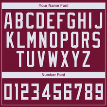Load image into Gallery viewer, Custom Maroon White V-Neck Basketball Jersey
