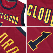 Load image into Gallery viewer, Custom Maroon White-Black Authentic Throwback Basketball Jersey

