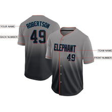 Load image into Gallery viewer, Custom Gray Black-Orange Fade Baseball Jersey
