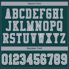 Load image into Gallery viewer, Custom Midnight Green Gray-White Mesh Authentic Football Jersey
