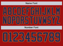 Load image into Gallery viewer, Custom Red Navy-Black Fade Baseball Jersey

