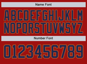 Custom Red Navy-Black Fade Baseball Jersey