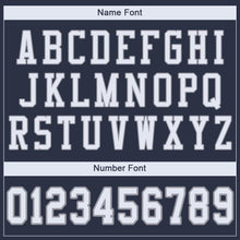 Load image into Gallery viewer, Custom Navy White-Light Gray Mesh Authentic Football Jersey
