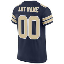 Load image into Gallery viewer, Custom Navy Vegas Gold-White Mesh Authentic Football Jersey
