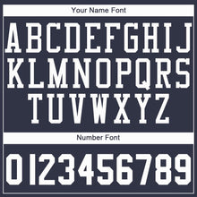 Load image into Gallery viewer, Custom Navy White Round Neck Basketball Jersey
