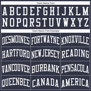 Custom Navy White Round Neck Basketball Jersey