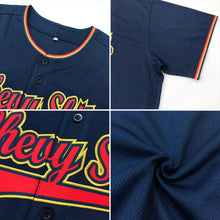 Load image into Gallery viewer, Custom Navy Navy-Powder Blue Authentic Baseball Jersey
