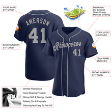 Load image into Gallery viewer, Custom Navy Gray Authentic Baseball Jersey
