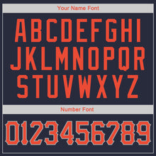 Load image into Gallery viewer, Custom Stitched Navy Orange-Gray Sports Pullover Sweatshirt Hoodie
