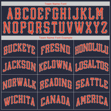 Load image into Gallery viewer, Custom Stitched Navy Orange-Gray Sports Pullover Sweatshirt Hoodie
