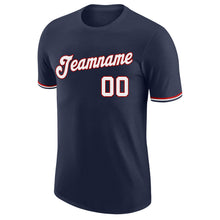 Load image into Gallery viewer, Custom Navy White-Red Performance T-Shirt
