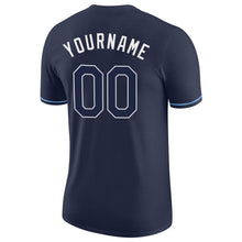 Load image into Gallery viewer, Custom Navy Navy-Powder Blue Performance T-Shirt
