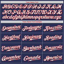 Load image into Gallery viewer, Custom Navy Red-White Authentic Throwback Rib-Knit Baseball Jersey Shirt
