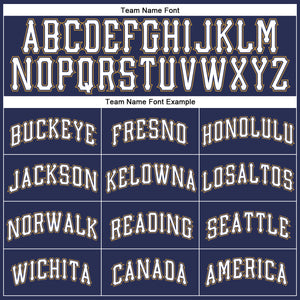 Custom Navy White-Old Gold Authentic Throwback Basketball Jersey