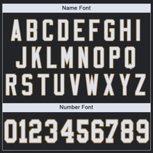 Load image into Gallery viewer, Custom Black White-Old Gold Mesh Authentic Football Jersey
