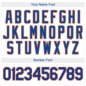 Custom White Royal Strip Royal-Orange Baseball Jersey