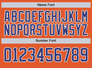 Custom Orange Royal-White Fade Baseball Jersey