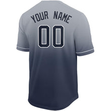 Load image into Gallery viewer, Custom Navy Gray-White Fade Baseball Jersey
