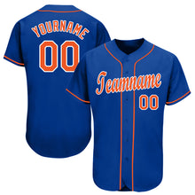 Load image into Gallery viewer, Custom Royal Orange-White Baseball Jersey
