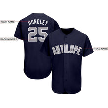 Load image into Gallery viewer, Custom Navy Gray-White Baseball Jersey
