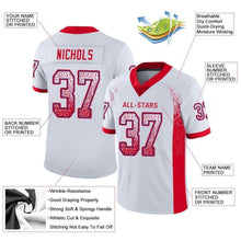 Load image into Gallery viewer, Custom White Scarlet-Royal Mesh Drift Fashion Football Jersey

