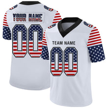 Load image into Gallery viewer, Custom White Black-Gray USA Flag Fashion Football Jersey
