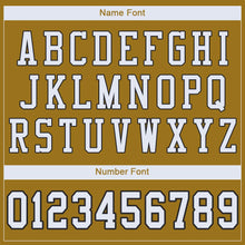 Load image into Gallery viewer, Custom Old Gold White-Black Mesh Authentic Football Jersey
