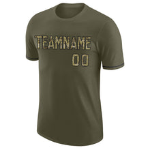 Load image into Gallery viewer, Custom Olive Camo-Black Salute To Service Performance T-Shirt
