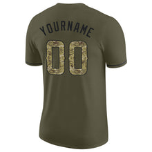 Load image into Gallery viewer, Custom Olive Camo-Black Salute To Service Performance T-Shirt
