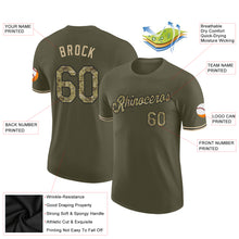 Load image into Gallery viewer, Custom Olive Camo-Black Salute To Service Performance T-Shirt
