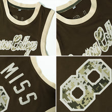 Load image into Gallery viewer, Custom Olive White-Old Gold Authentic Throwback Basketball Jersey

