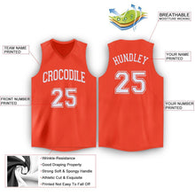 Load image into Gallery viewer, Custom Orange White V-Neck Basketball Jersey
