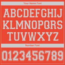 Load image into Gallery viewer, Custom Orange White V-Neck Basketball Jersey
