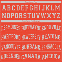 Load image into Gallery viewer, Custom Orange White V-Neck Basketball Jersey
