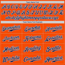 Load image into Gallery viewer, Custom Orange Navy-White Authentic Baseball Jersey
