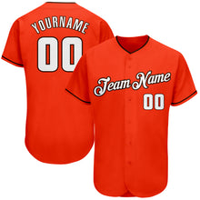 Load image into Gallery viewer, Custom Orange White-Brown Authentic Baseball Jersey
