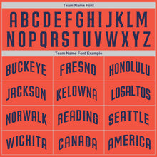 Load image into Gallery viewer, Custom Orange Navy-White Authentic Throwback Basketball Jersey
