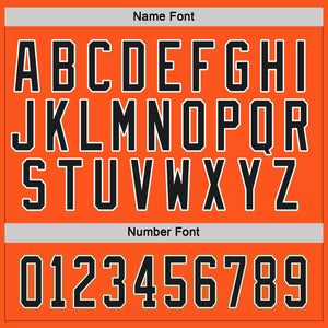 Custom Orange Black-White Hockey Jersey