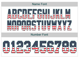 Custom Lights Out Black Midnight Green-Navy USA Flag Fashion Football Jersey