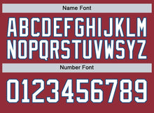 Load image into Gallery viewer, Custom Red White-Navy Fade Baseball Jersey
